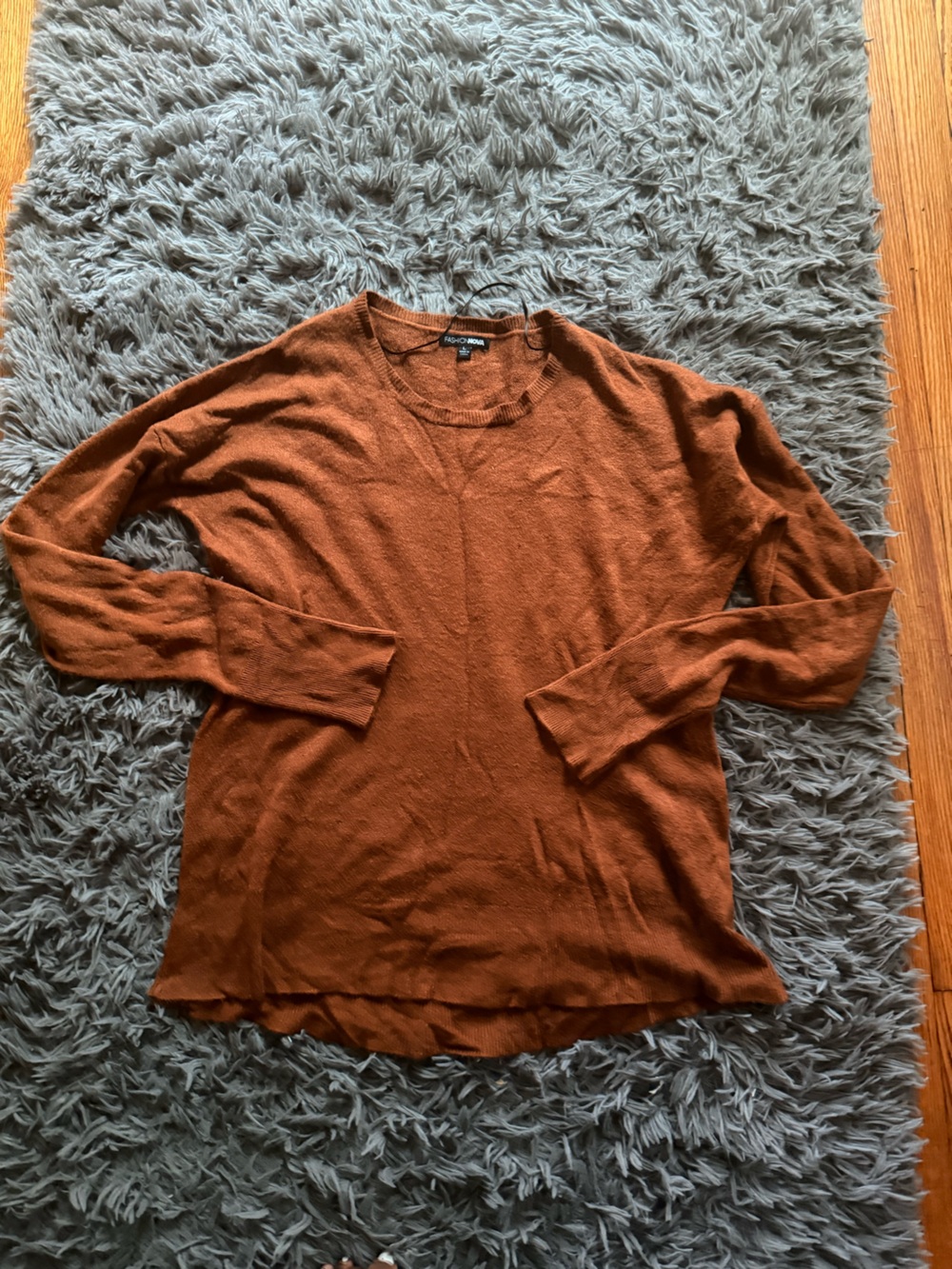 Fashion Nova Tan Brown Knit Sweater